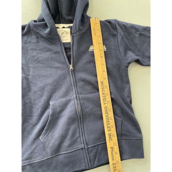 League 91 Mission Mountains Montana Full Zip Hoodie Kids Medium Navy Blue NEW - Picture 6 of 10